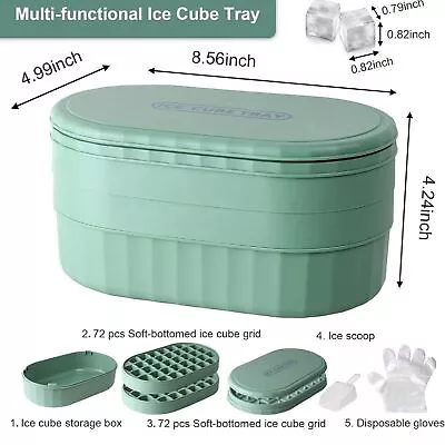 Ice Cube Tray And Bin All In One Brand New Ice Maker And Ice Holder Container • $11.95