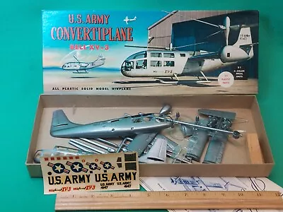 Vintage Hobby Time U.S. Army Convertiplane Bell XV-3 Model Airplane Kit No. 901 • $29.99