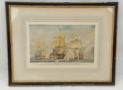 Artists Proof Etching Aquatint Colours Battle Of St. Vincent By Harold Wyllie • £375