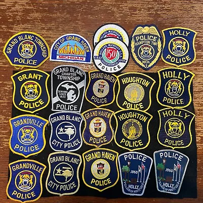 Vintage Obsolete State Of Michigan Police Patches Mixed  Lot Of 21 Item 242 • $10.50