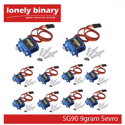 LONELY BINARY MG90S SG90 Metal Gear Micro Servo Motor Arduino UNO Raspberry PI • $99.99