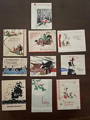 Vintage 1930's CHRISTMAS  Greeting CARDS Lot Of 10 • $9.99