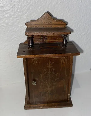 Antique German Miniature Doll House Boule Furniture Cabinet • $85