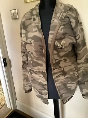 REDHEAD 1856 FLEECE Windbreaker Jacket Beige Woodland Camo Size Small/40” • £2.95