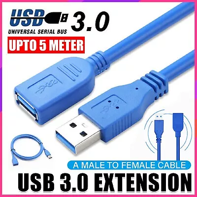 High Quality USB 3.0 Male To Female Cable Extension Cord For Laptop PC Camera AU • $13.99