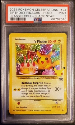 $24.95 • Buy 2021 Pokemon Celebrations 25th Birthday Pikachu #24 Holo PSA 9 Mint