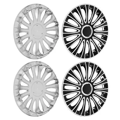 Wheel Rim Protector 14 Inch Wheel Hub Caps Silver Lightweight For Most Cars • $92.18