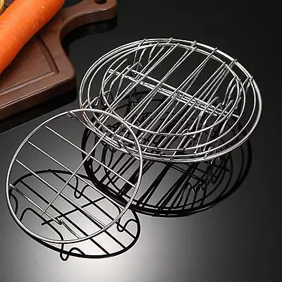 2Pcs 6/7/8 Inches Durable Thick Stainless Steel Steamer Rack Food Kitchen Cooker • $13.40