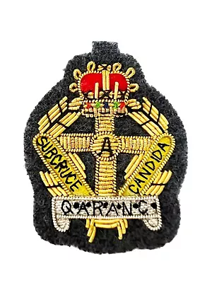 QARANC Grey Wire Embroided Cap / Beret Badge Officers - Queen Alexandra • $53.72