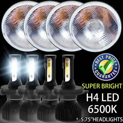For Chevy 3100 Truck 1958 1959 4pcs 5.75  Round LED Headlights High Low Beam • $139.99