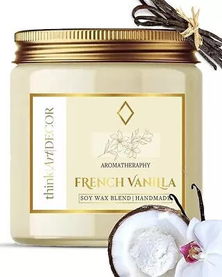 Scented Soy Wax Candle 450 Gm 35-40 Hrs| Fragrance French Vanilla • $26.99