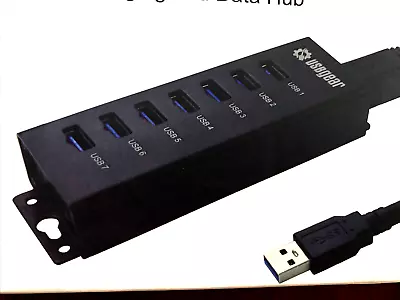 7-Port USB 3.2 Gen 1 Charging And SuperSpeed Mountable Data Hub • $24.88