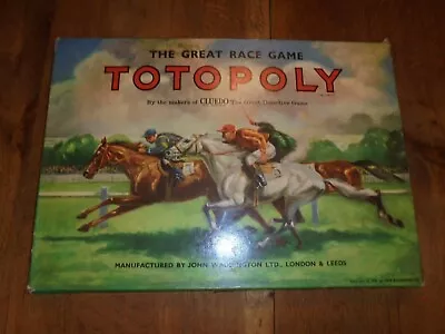 £35 • Buy Waddingtons - Totopoly Vintage Horse Racing Board Game Complete