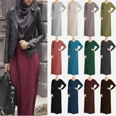 £12.99 • Buy New Womens Plain Abayas Islamic Burkha Kaftan Farasha Jilbab Casual Maxi Dress