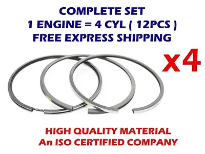 4Cyl Piston Rings Set 92mm Fits For Honda Civic Del Sol 1.6 1.5 SOHC D16Y5 D16Y7 • $37.90