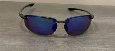 Maui Jim Ho'okipa B407-11 Smoke Grey Frame / Blue Hawaii Polarized Lenses • $113