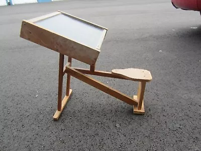 Rare Unique Vtg Hand Crafted Kids Desk W/blackboard All In One Piece • $100