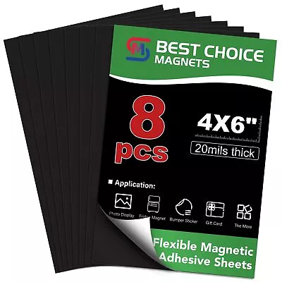 8P Adhesive Magnetic Sheets 4  X 6 Flexible Magnetic Sheets Magnet Sheets Wit... • $9.57