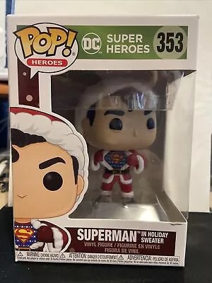 Funko Pop! DC Super Heroes SUPERMAN In Holiday Sweater # 353 Vinyl Figure • $9.99