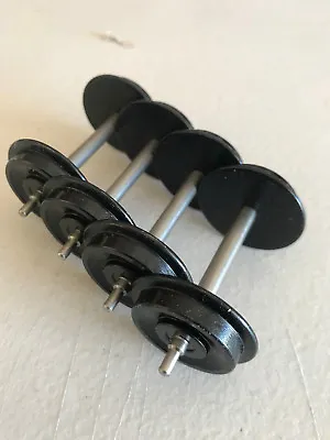  The BEST G Scale Roll-EZ Black Metal Wheels - 2 Pairs - 4 Axles - Fits LGB NEW • $33.95