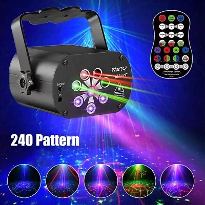 240 Pattern LED DJ Disco Party Stage Light Laser Projector RGB KTV Show Lighting • $20.99