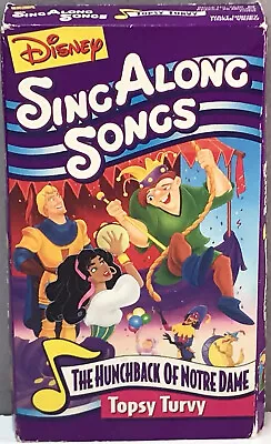 Disney Sing Along Songs VHS Hunchback Of Notre Dame Topsy Turvy Video Tape RARE! • $11.99