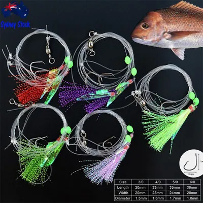 $5.95 • Buy Snapper Snatchers Flasher Circle Hook Fishing Rigs Lumo Strikers 3/0 4/0 5/0 6/0