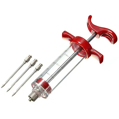 Food Marinade Meat Injector Flavor Syringe Beef Poultry Turkey Chicken BBQ UK • £5.84