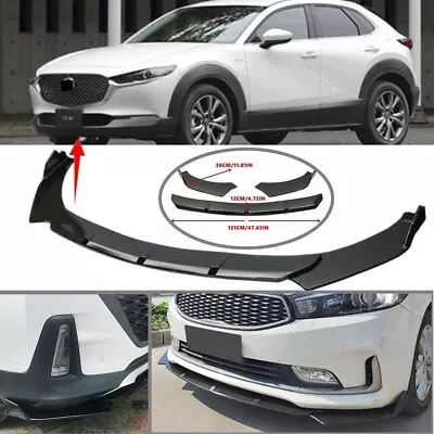 Add-on Universal Front Lip Splitter Spoiler Glossy Black Fit For Mazda CX-30 • $63.99