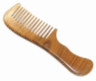 Handcraft Green Sandalwood Sandal Wood Hair Care Comb Anti Static Gift 17.5cm • £7.88