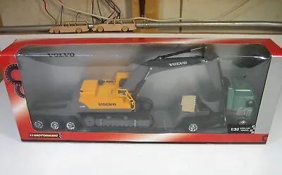 Volvo EC460B Excavator & FH660 Globetrotter Truck Toy Set Die Cast Gift MotorKid • $37.99