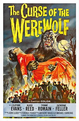 72437 CURSE OF THE WEREWOLF Movie Hammer Horror RARE Wall 24x18 POSTER Print • £19.25