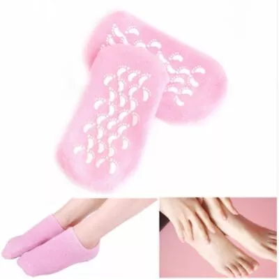 Foot Care Spa Moisturizing Gel Socks Pedicure Hard Heel Soft Skin Sock • $11.06