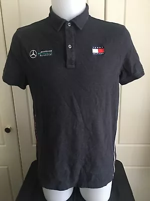 Mercedes Amg Petronas F1 Team Factory Issue Polo Shirt Mens Medium Hilfiger 2022 • £15.95