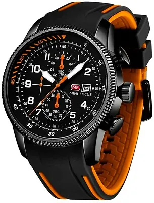 $26.99 • Buy Men's Watches Military Sport Chronograph Quartz Silicone Strap Relojes De Hombre