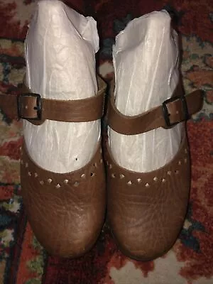 Mephisto Shoes Womens 8/38 Brown Leather Mobils Sabatina Clogs Mules Mary Janes • $29.50