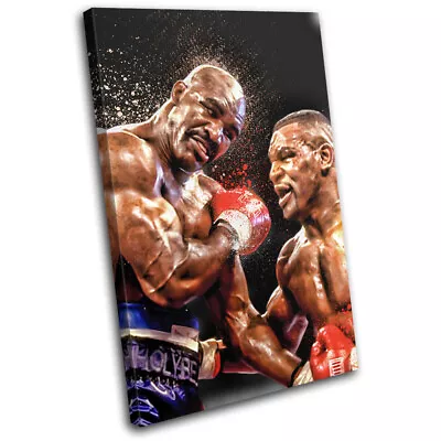 Mike Tyson Evander Holyfield Boxing Sports SINGLE CANVAS WALL ART Picture Print • £19.99