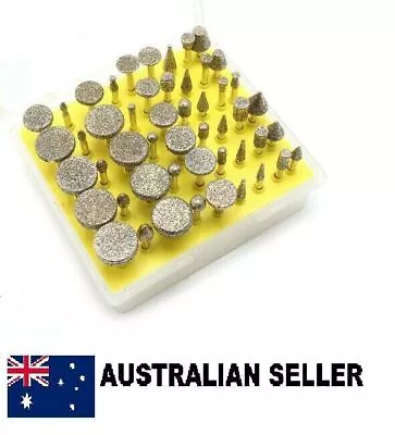 50Pcs Diamond Burr Engraving Rotary Tool Drill Bit Kit Burrs For Dremel Rotary • $24.99