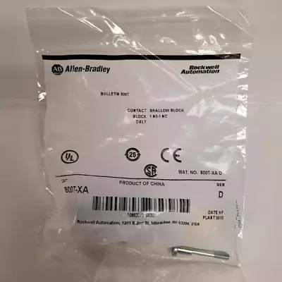 Allen-Bradley 800T-XA * 1 N.O. & 1 N.C. Contact Block (1 Piece) • $22.50