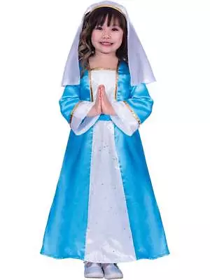 Virgin Mary Costume Nativity Play Christmas Childrens Girls Fancy Dress Xmas • £13.99