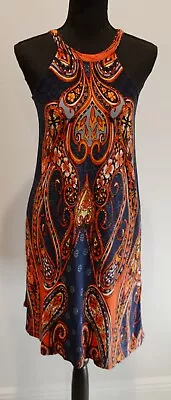 Lascana For Venus Sundress Size Small Sleeveless Blue And Red Paisley Pattern • $9.37