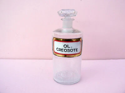 £22.99 • Buy Antique Medium-size Apothecary / Chemist / Pharmacy Bottle - Ol. Creosote