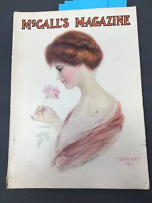 Feb. 1912 McCall's Magazine Women Fashions Fred S. Manning Artist Cover! • $14.50