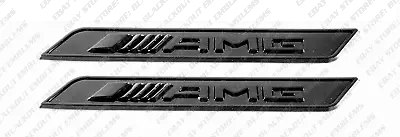 Small Gloss Black Trunk Lid Fender Emblem Badge Sticker For Mercedes-Benz AMG • $14.99