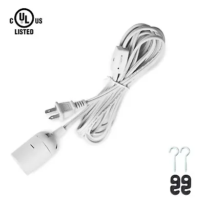 12ft UL Lantern Hanging Light Socket Extension Cord With E26/E27 Medium Socket • $39.99
