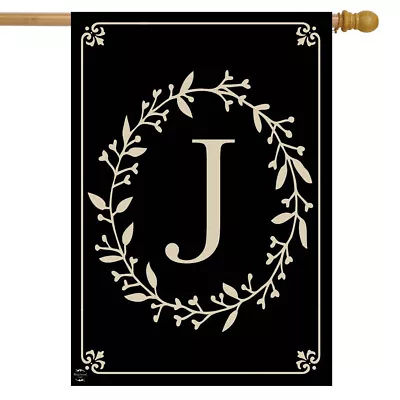 Briarwood Lane Classic Monogram Letter J House Flag Double-Sided House Flag • $18.99