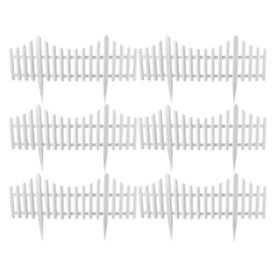  6 Pcs Small Fence Plastic Garden White Picket Border Edging Decorate F • £21.43