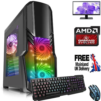 ULTRA FAST QUAD CORE Desktop Gaming PC Computer Bundle 3.9GHz 8GB 1TB AMD 596143 • £391.95