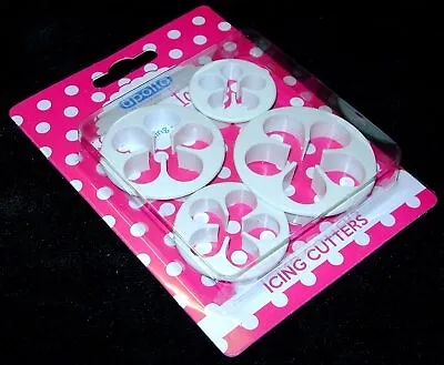 £3.29 • Buy Icing Cut Out Cutters - 4 Pcs Petal Flower Shape Plastic , Cookie Biscuit New