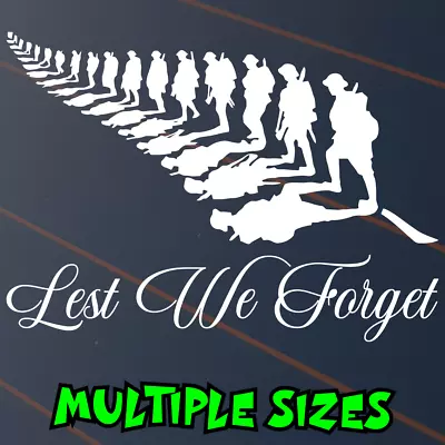 Lest We Forget Sticker Australia Remembrance Military Anzac Day Leaf Car Decal • $6.50